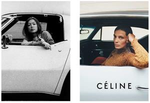 狄迪恩，以及Céline在2015年请模特模仿她的造型